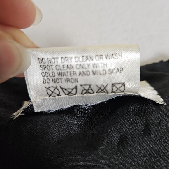 Vintage Beaded Silk Jacket Duster Coat Large Elegant Black Party Wedding Blazer - Picture 11 of 16